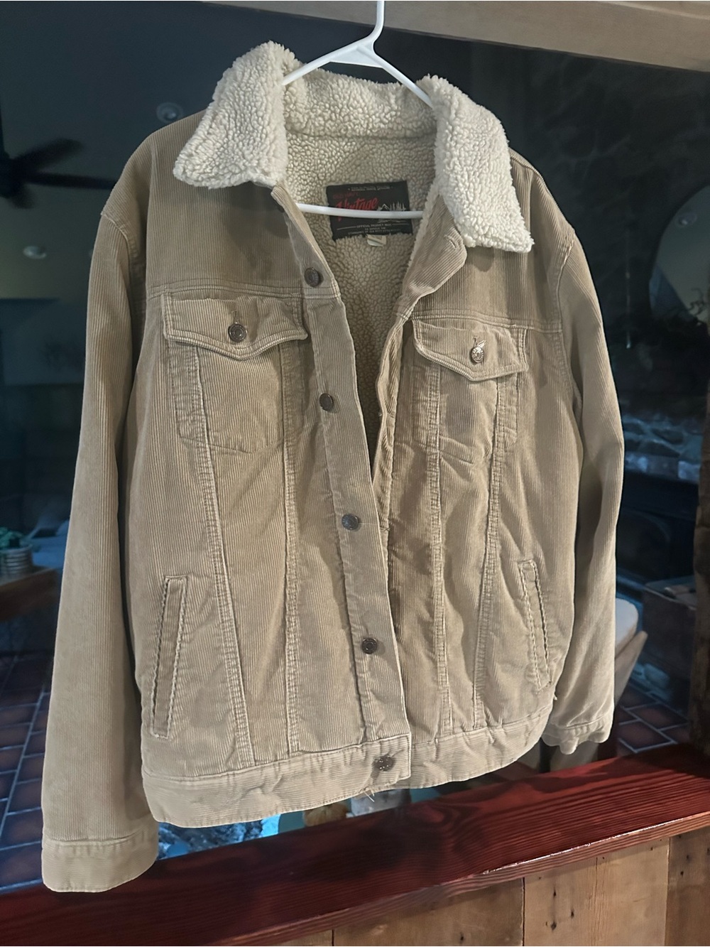 Old Navy Corduroy Sherpa-Lined Jacket - Beige